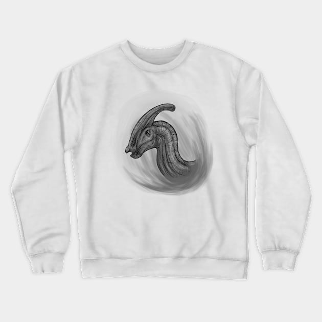 Parasaurolophus Sketch Crewneck Sweatshirt by SakuraDragon